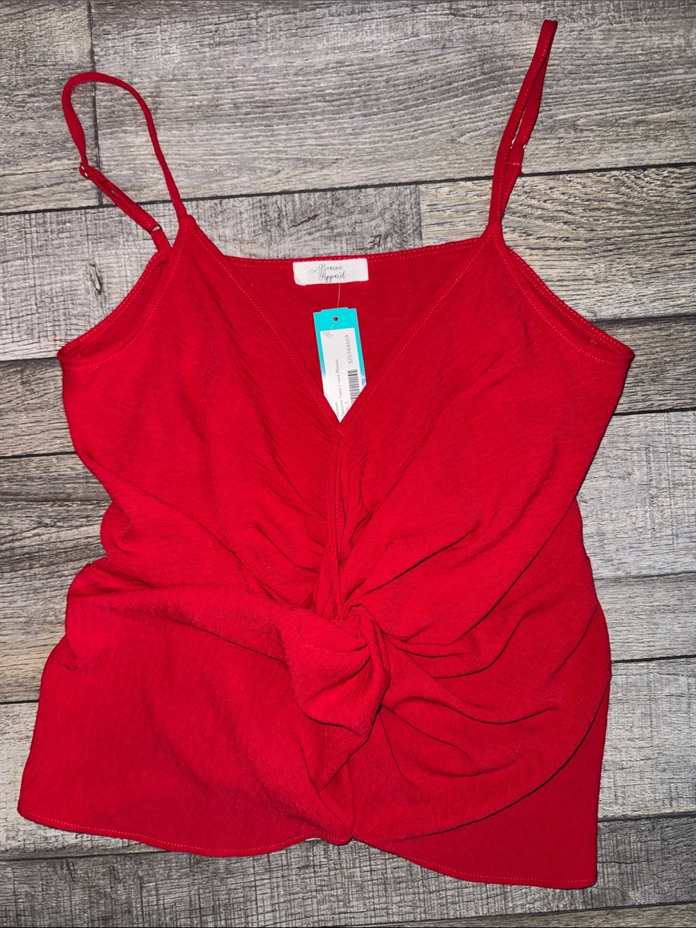 StitchFix Red Twist-Front Spaghetti Strap Cami
